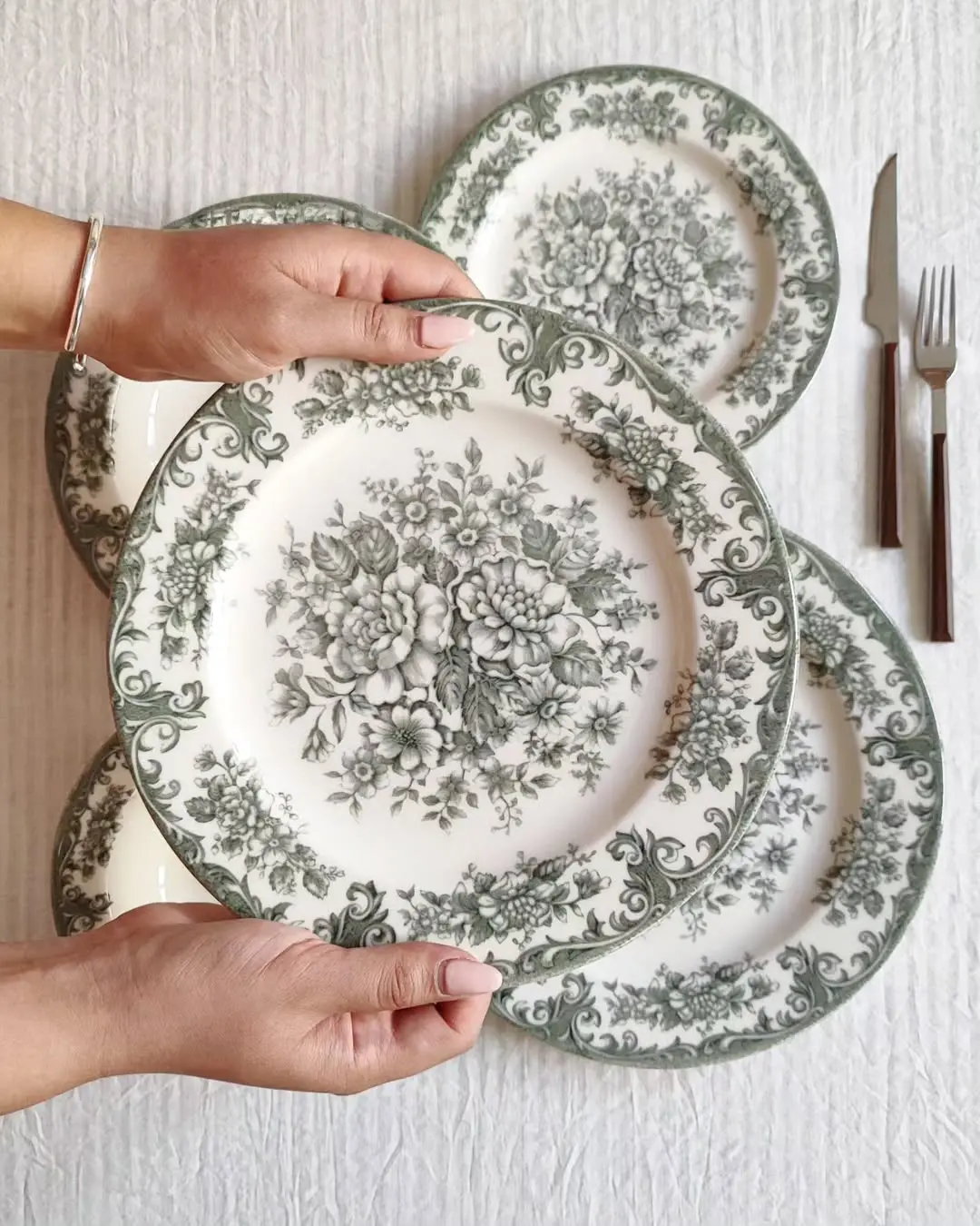 سرویس چینی غذاخوری Kosova ترکیه 6 نفره Rosabella Green (1) سرویس چینی غذاخوری Kosova ترکیه 6 نفره 24 پارچه Rosabella Green