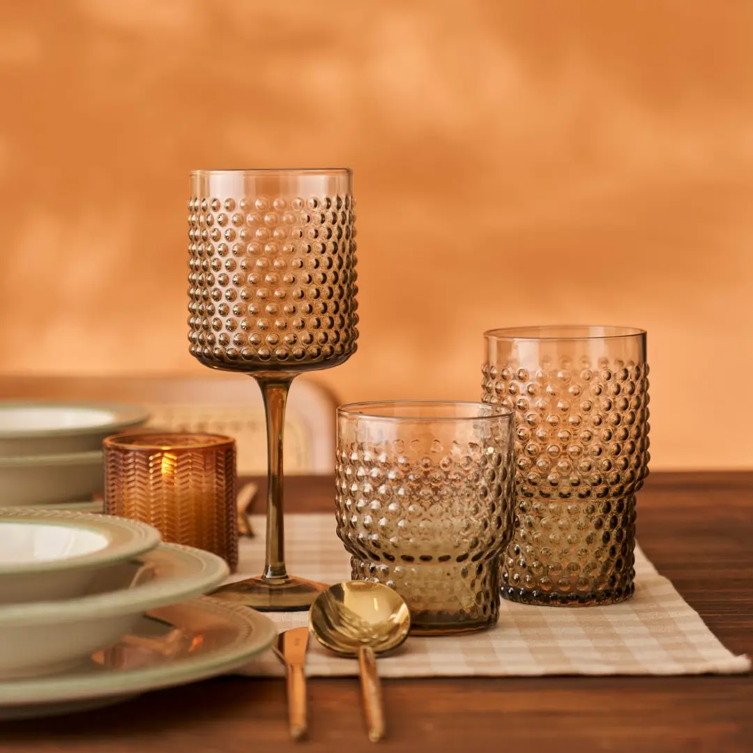 جام و لیوان 18 پارچه Bella Maison ترک مدل Bubble (1) جام و لیوان 18 پارچه Bella Maison ترک مدل Bubble