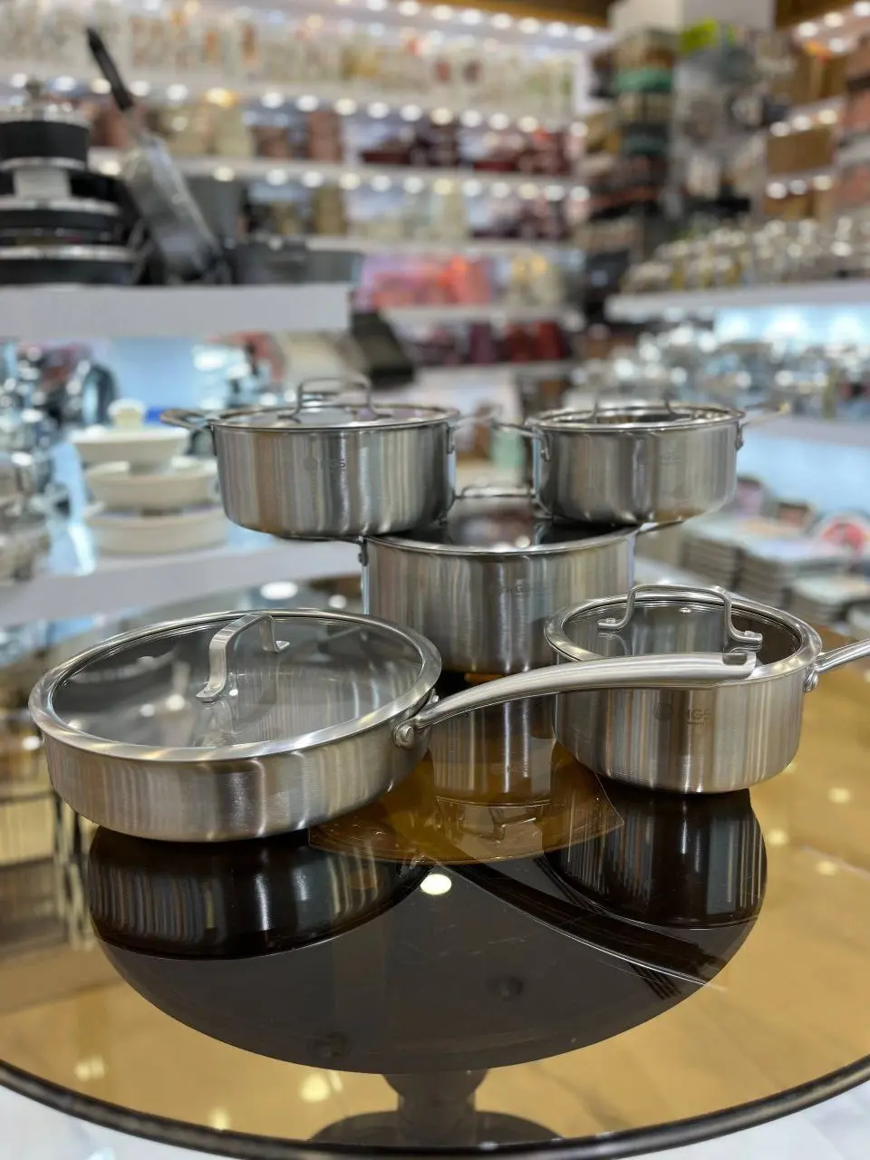 سرویس قابلمه استیل 10 پارچه ام جی اس (3) سرویس قابلمه استیل 10 پارچه MGS